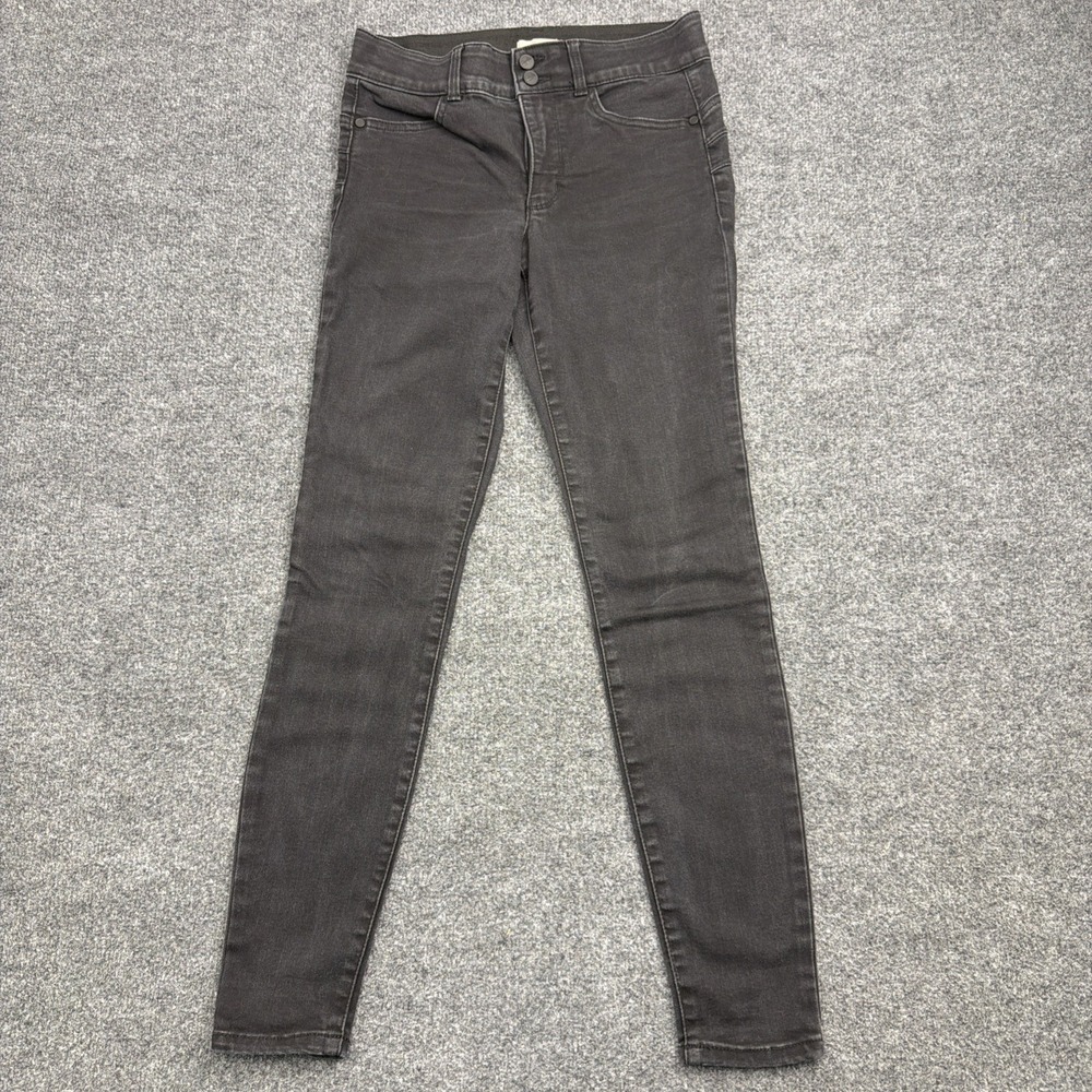 Candies Gray Skinny Jeans Womens Size 5 27W Charcoal Faded Wash Stretch Denim